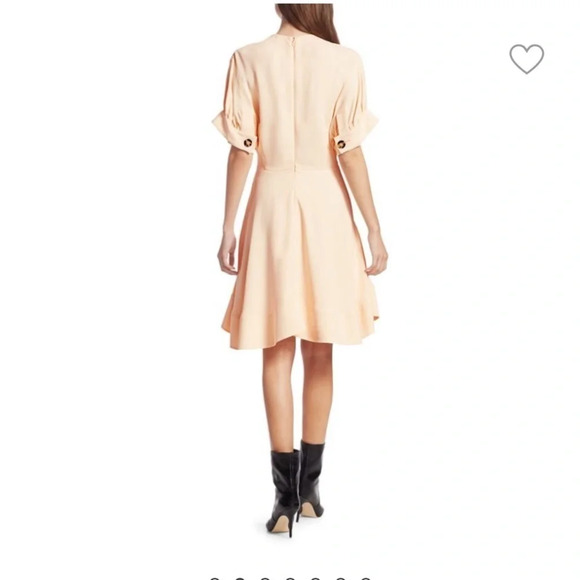 PROENZA SCHOULER Cream Gathered Crepe Dress from SAX 5th AVE girlcore feminine - Picture 3 of 16